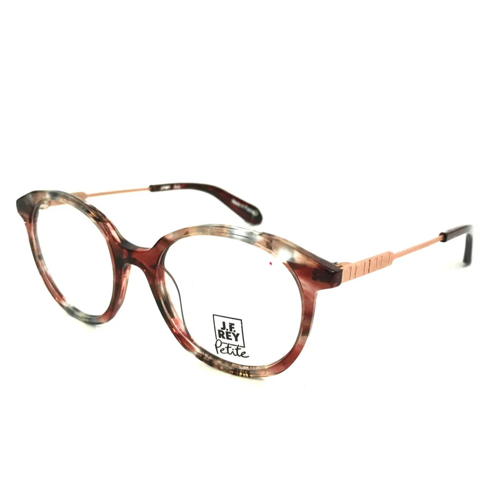 J.F. Rey Petite Eyeglasses Frames PA090 7580 Pink/Demi Marble Full Rim 47-17-140
